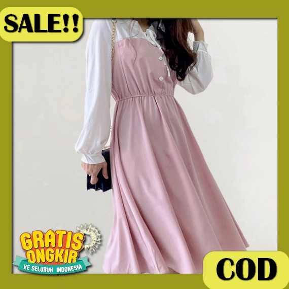 Jyacolection-Dress Natal Terbaru-Dress Wanita Terbaru-Gaun Natal Terbaru-Dress Korea-Dress Remaja-Ga