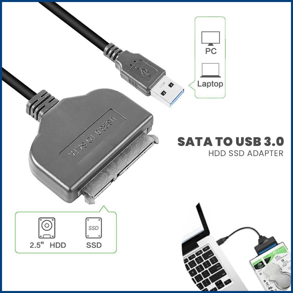 Sata to USB 3.0 Hard Drive Adapter Converter Hardisk Laptop 2.5/SSD