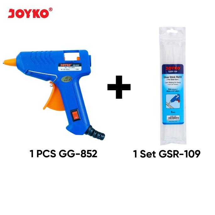 

Glue Gun Joyko GG-852/10 Watt + Glue Stick Refill Joyko GSR-109/6 PCS