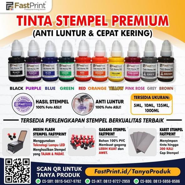 

Terlaris Tinta Stempel Flash Kilat Warna Ungu Purple Stamp Ink 135ML Termurah