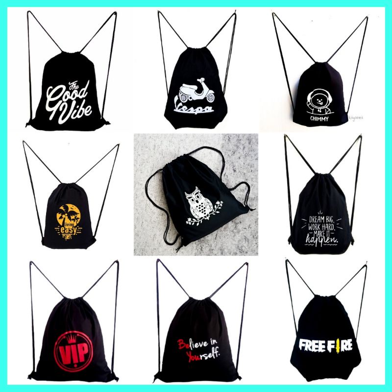 (PART 3 Stringbag Drill) LIMITED EDITION TAS RANSEL SERUT SABLON  HALUS PREMIUM ||kiiyoomii ||