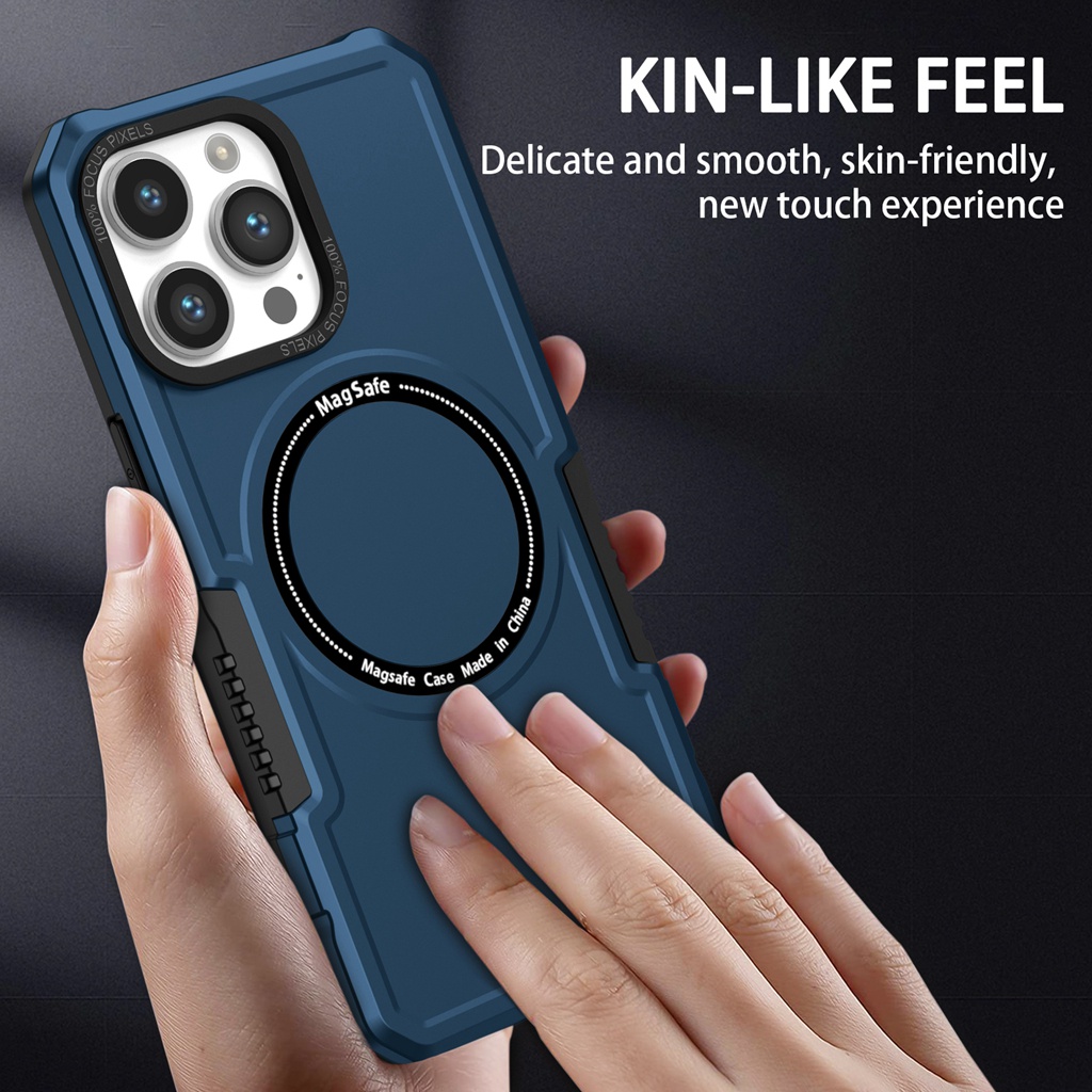 New !! Premium Dark Blue 360 ° drop proof Magnet shell for the new iPhone 14 13 12 11 Pro Max model, higher than the lens protective film 11 Pro Max advanced fashion matte shell
