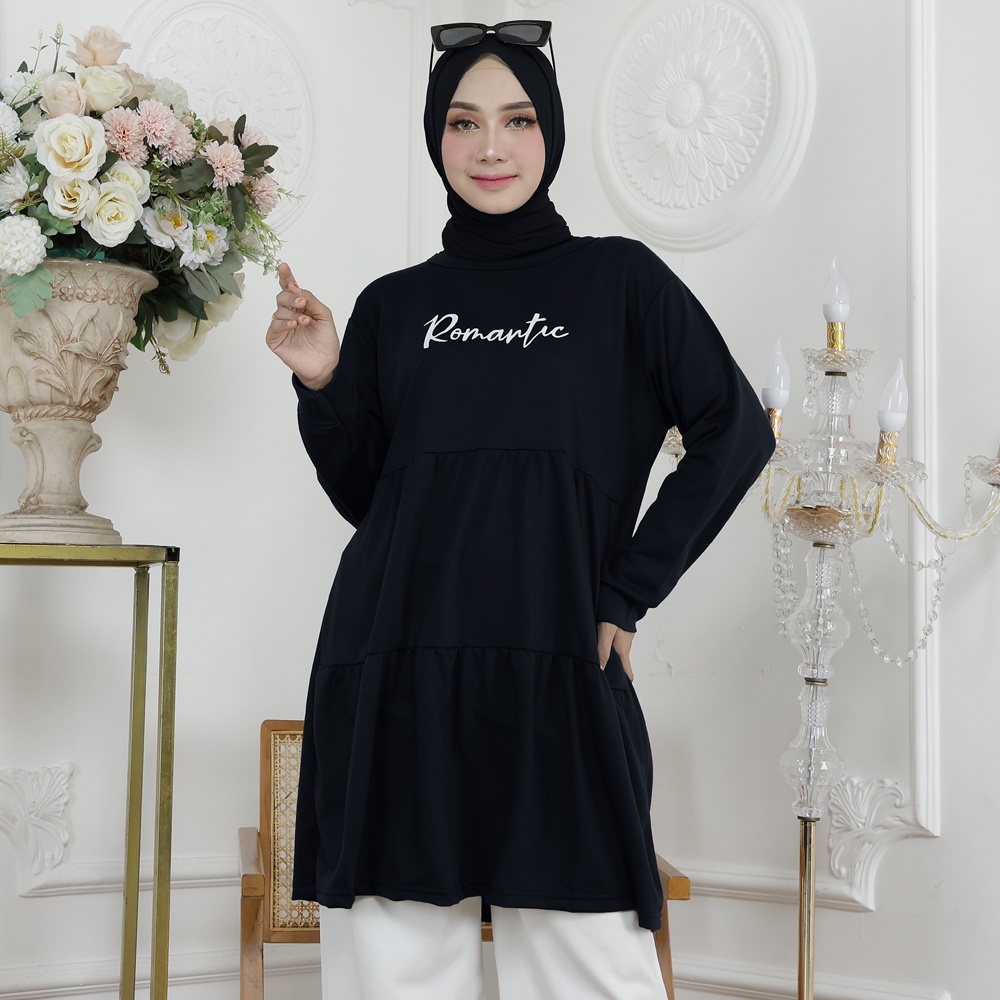 Atasan KAOS TUNIK JUMBO REMPLE WANITA - MTP2004