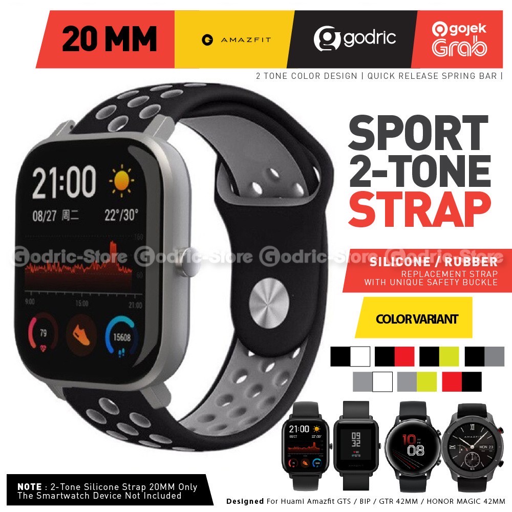 Strap Nike Amazfit GTS 3 GTS 2E / Amazfit Bip / Bip U / Bip U Pro / BipLite / Bip S / Amazfit GTR 42mm