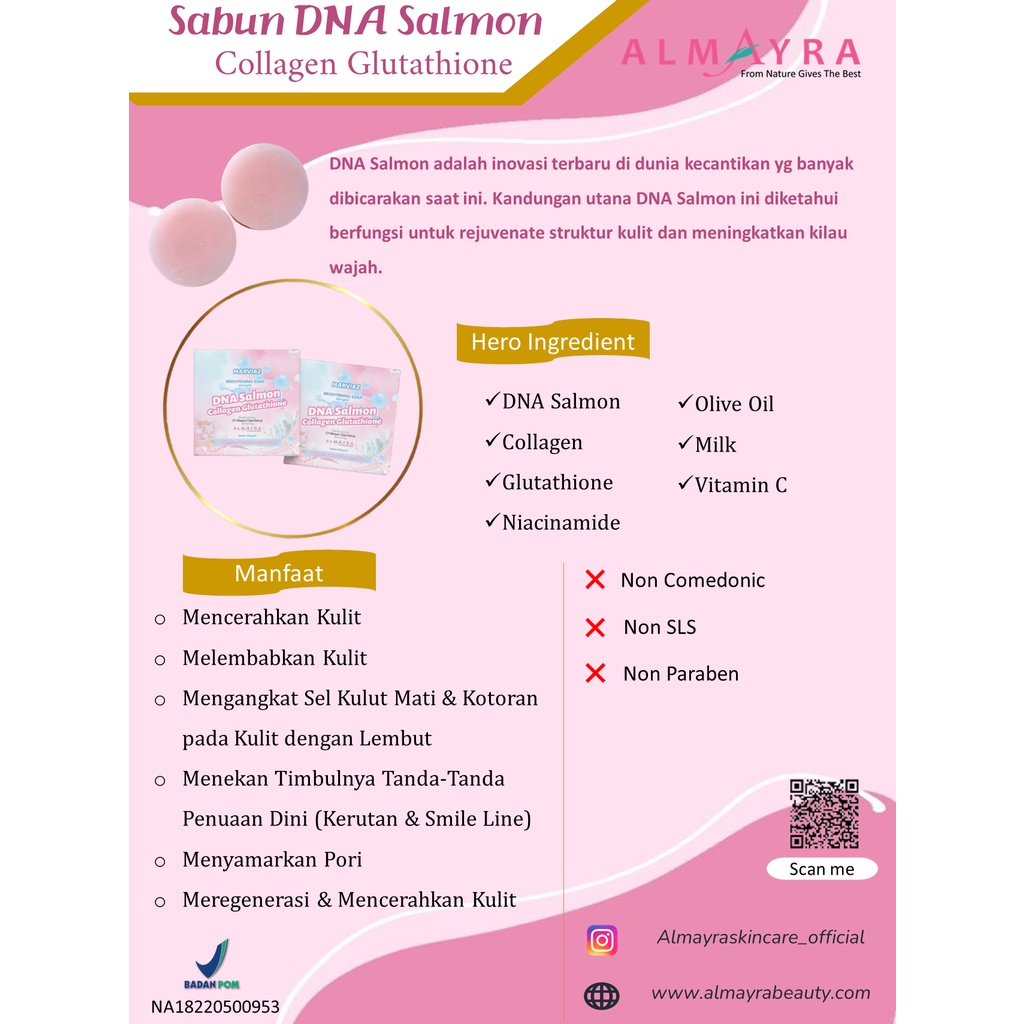 Sabun DNA Salmon Collagen Glutathione