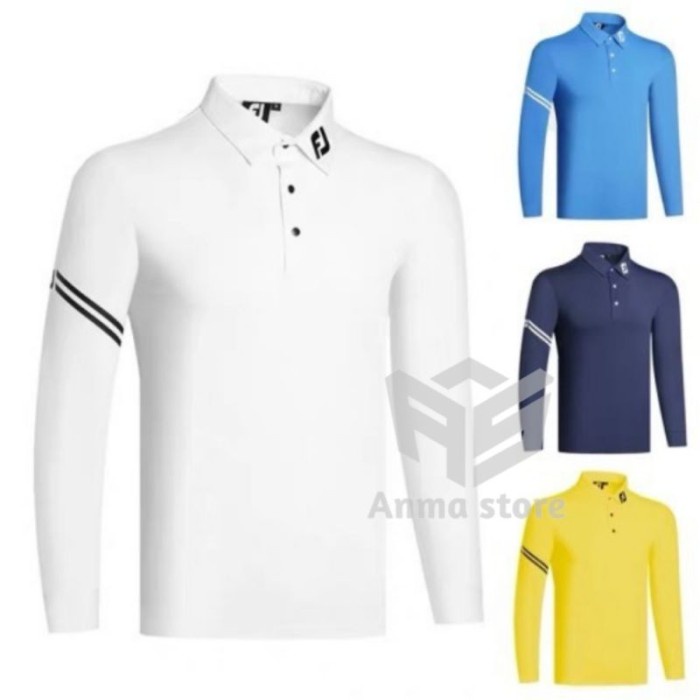 Lagi Promo Nih Kaos Kerah Polo Shirt Lengan Panjang Golf Fj Lines