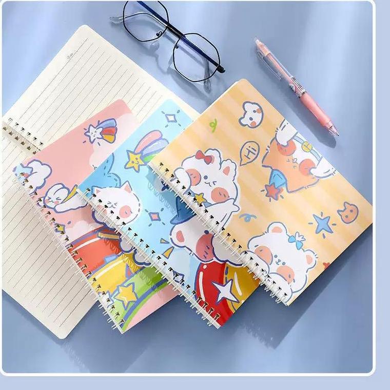 

➻ [PSM] Notebook A5 Buku Tulis Spiral Motif Lucu Aesthetic Garis Buku Catatan Journaling Diary Planner/Journal/Murah ㆇ