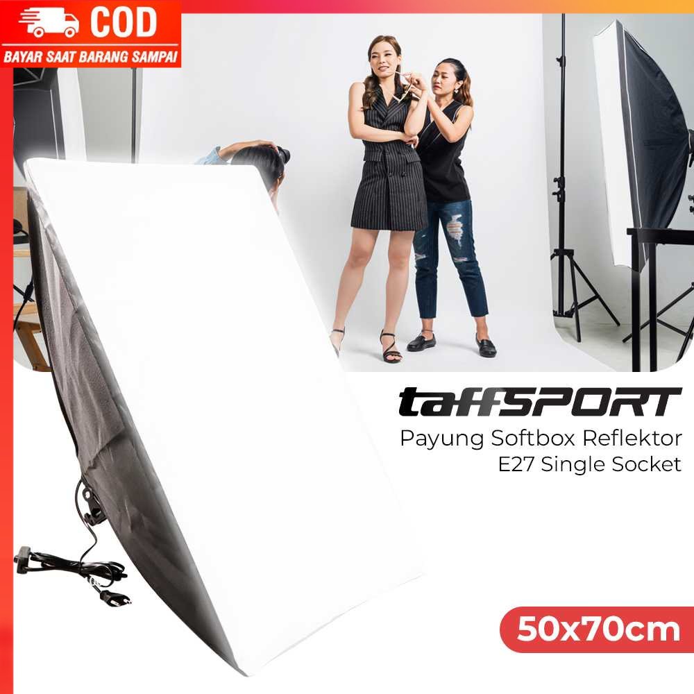 ( 100% BARANG ORI ) TaffSTUDIO Payung Softbox Reflektor 50x70cm E27 Single Socket - CL-RT50