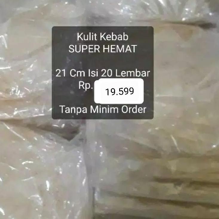 

❄ Kulit Kebab Harga Super Hemat 21 Cm Isi 20 Lembar Tortila Enak Tortilla Top ㊪