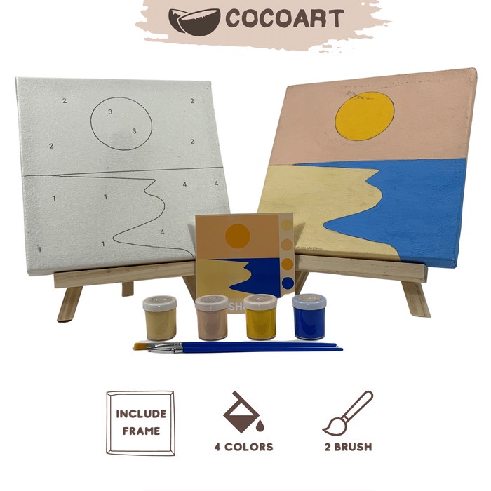 

+%+%+%] Paint By Number Kit [ SHORE ] - Cocoart.id I Kanvas 20 x 20 cm