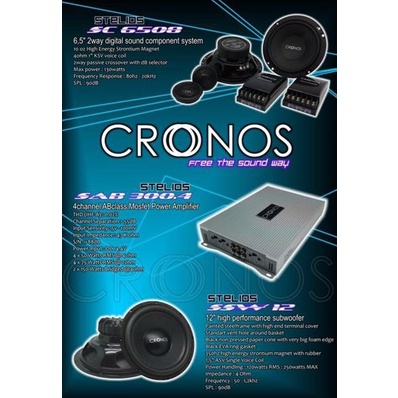 Paket Audio Mobil Merk Cronos Audio 12" Speaker Power Sub Instalasi To