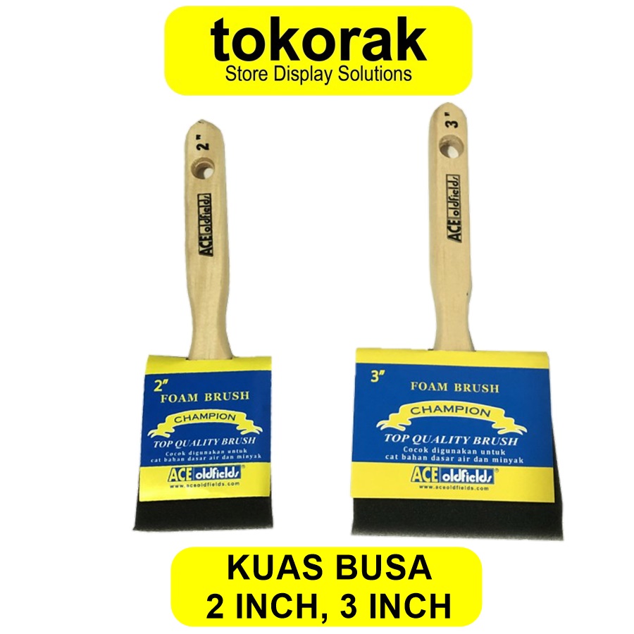 KUAS BUSA CAT 2 3 INCH ACE OLDFIELDS FOAM BRUSH SPONGE BRUSH SPONS