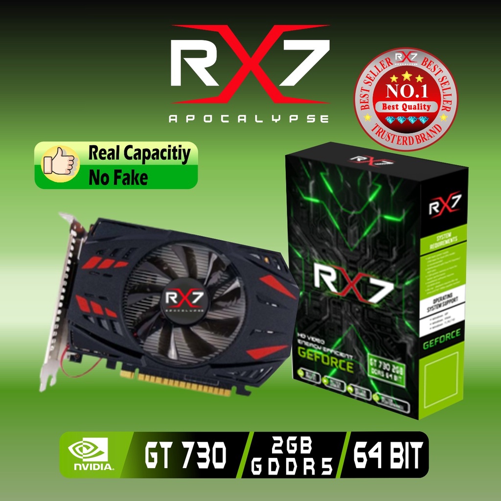 VGA RX7 GT 730 2GB GDDR5 64 BIT REAL CAPACITY RESMI