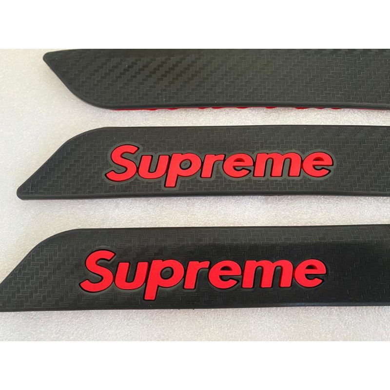 bemper guard pelindung bemper depan belakang mobil bahan karet logo supreme