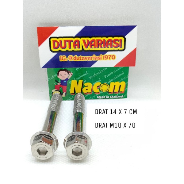 Baut 2Kunci Drat 14*7 cm { M10*70