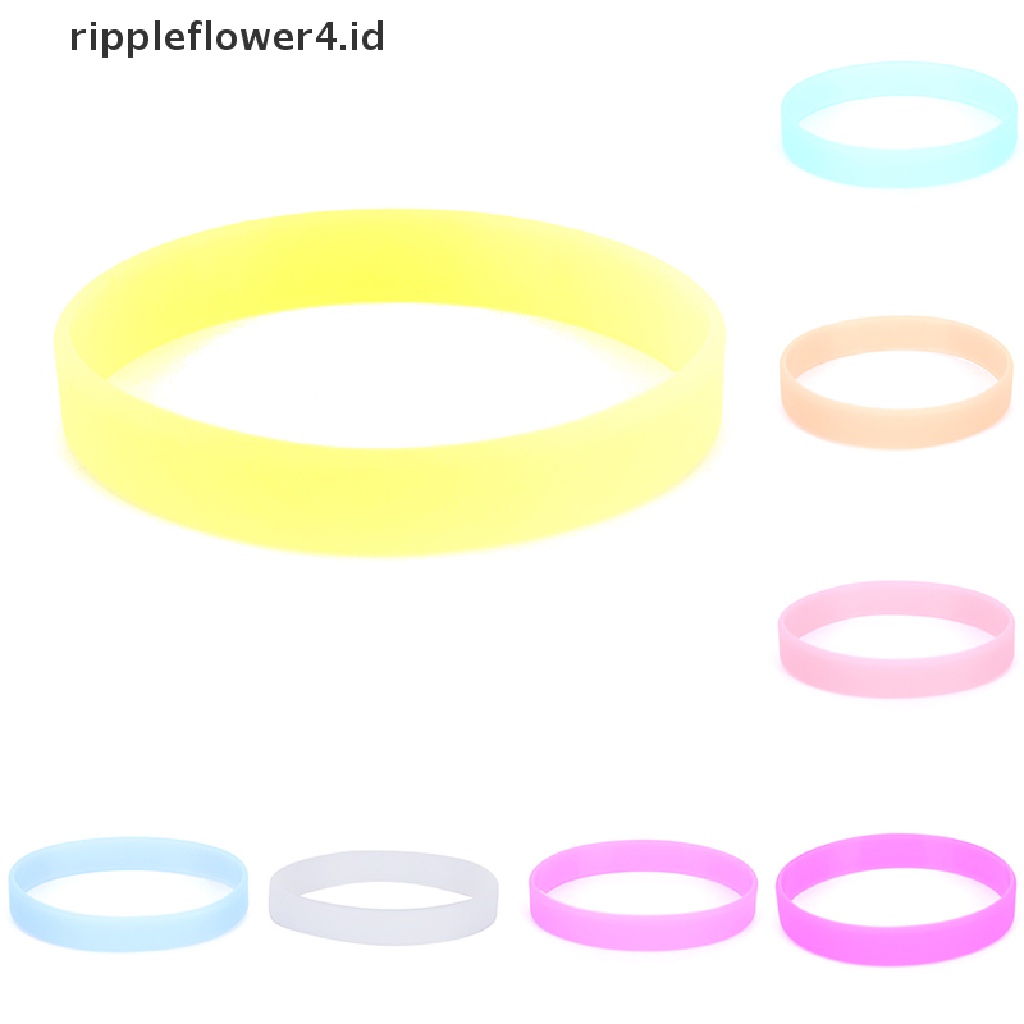 {rippleflower4.id} Gelang Tangan Karet Silikon Glow In The Dark Noctilucous~