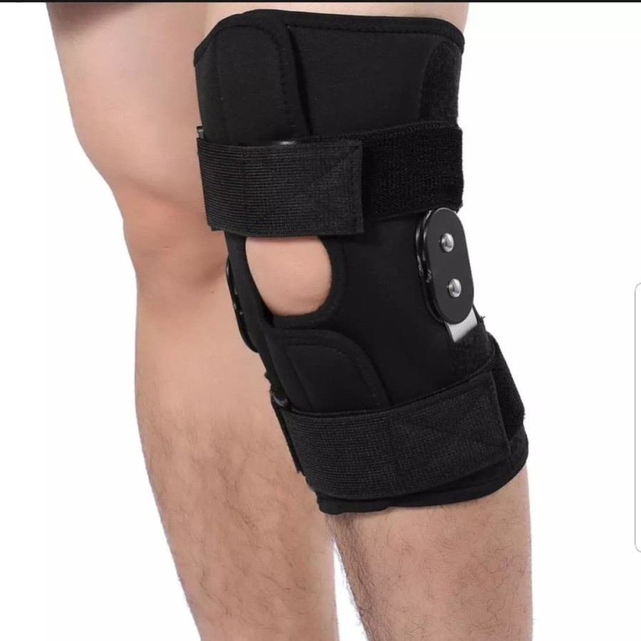Deker Lutut Knee Support With Alumunium Plate Deker penyangga Lutut Knee Pad Strap