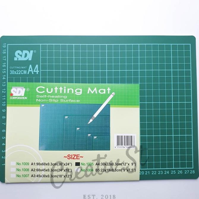 

Terlaris SDI Cutting Mat A4 + PEN Cutter / Precision Cutter Termurah