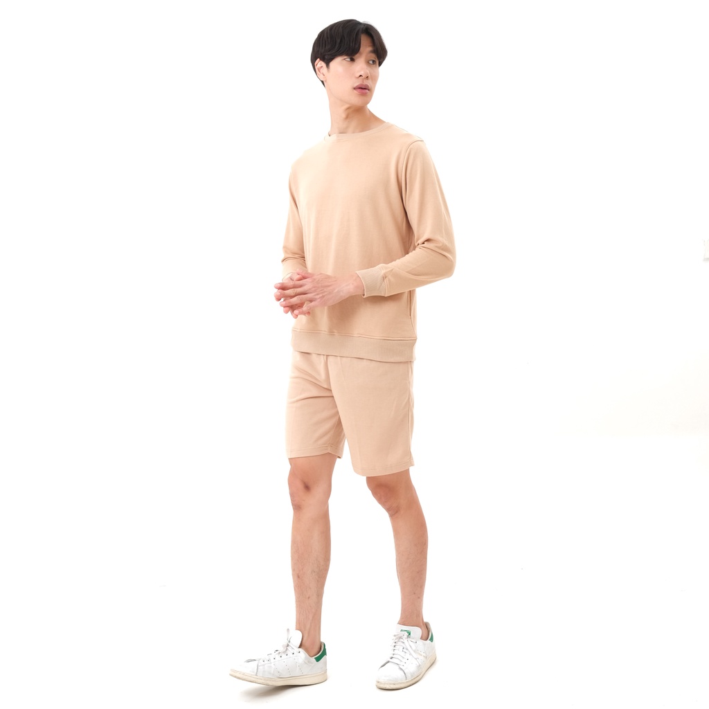 SANVANINA Set Sweater Short Pants Cream | One set Sweat Pants CC-01E