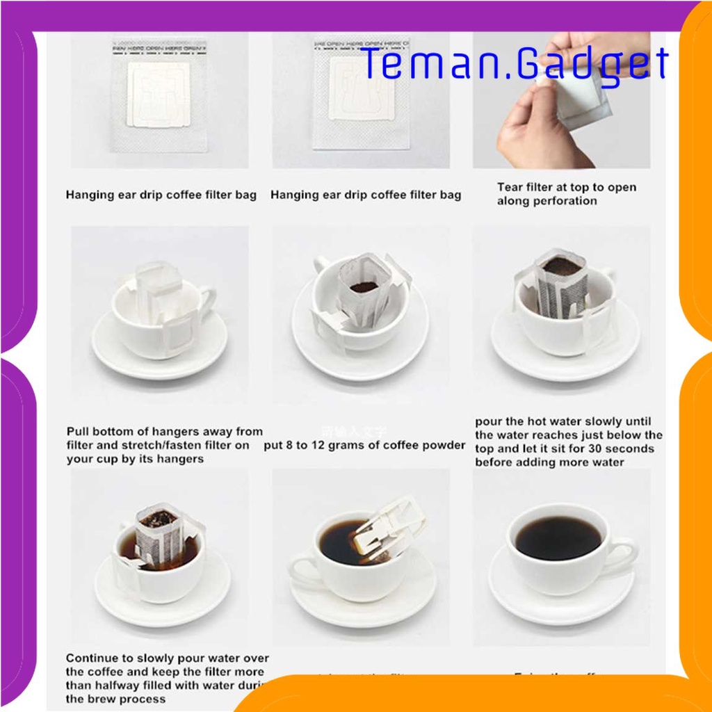 TG - DPR One Two Cups Kertas Penyaring Kopi Drip Cafe Paper Filter 50PCS - T111