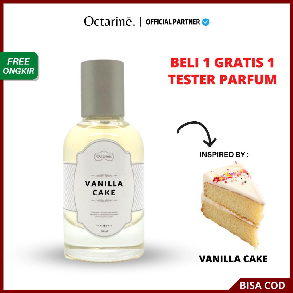 Parfum Wanita Pria Tahan Lama Aroma Vanilla Kue lembut by Octarine - Inspired by Vanilla Cake | Parfume Farfum Perfume Minyak Wangi Cewek Cowok Murah Original