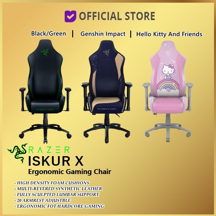 Razer Iskur X Ergonomic Gaming Chair For Hardcore Gaming Kursi Gaming