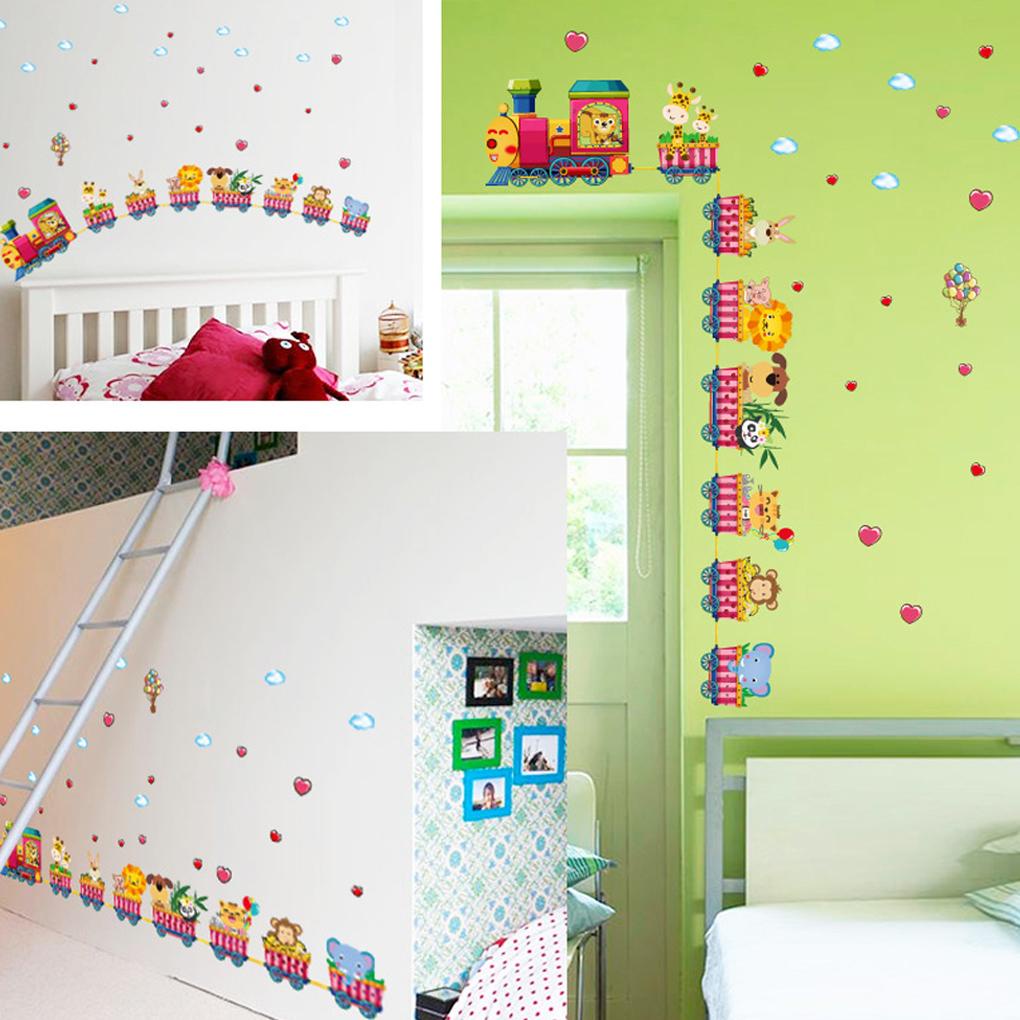 Huit Stiker Dinding Kartun Removable Tahan Air Wallpaper Multicolor Tahan Air Aksesori Rumah Latar Belakang Kamar Tidur Poster