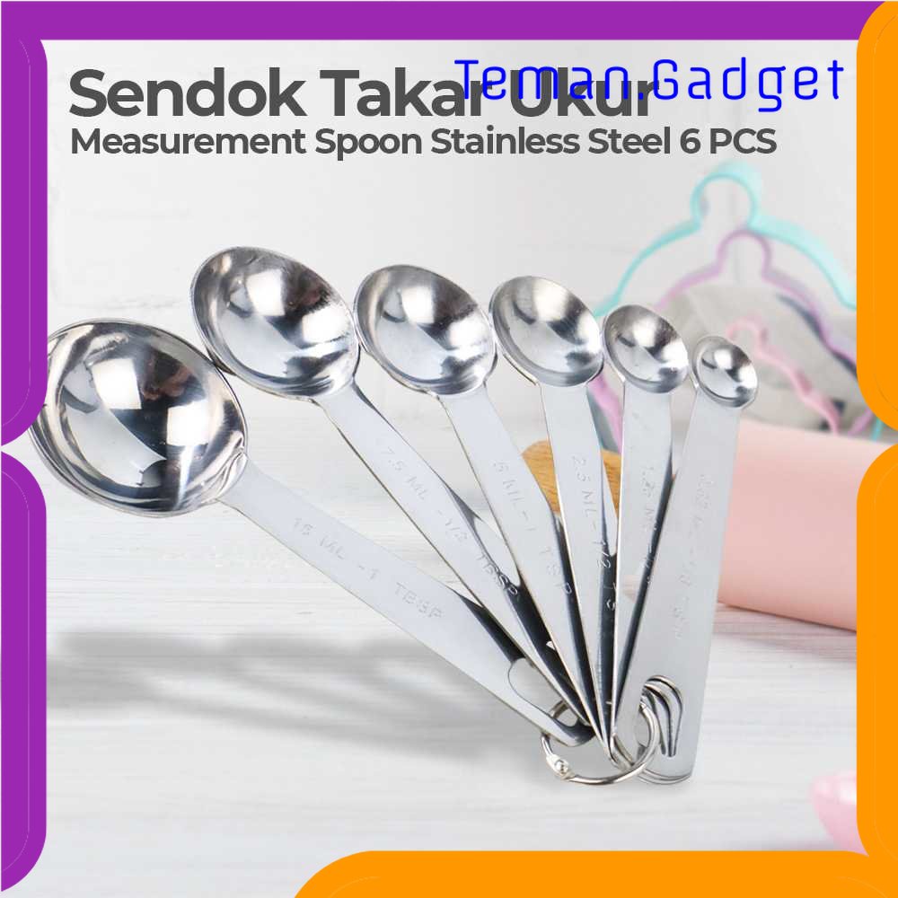 TG - DPR HOOMIN Sendok Takar Ukur Measurement Spoon Stainless Steel 6 PCS - 16752