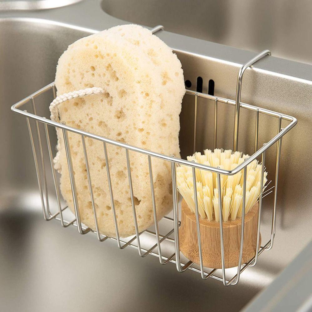 Solighter Drain Storage Basket Organizer Wastafel Dapur Praktis Portabel Tahan Lama