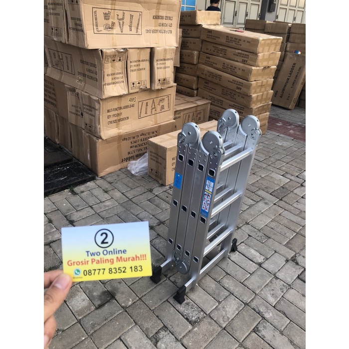 Tangga Lipat Multifungsi AMG 3,7 METER / TANGGA ALUMINIUM 3.7Meter AMG
