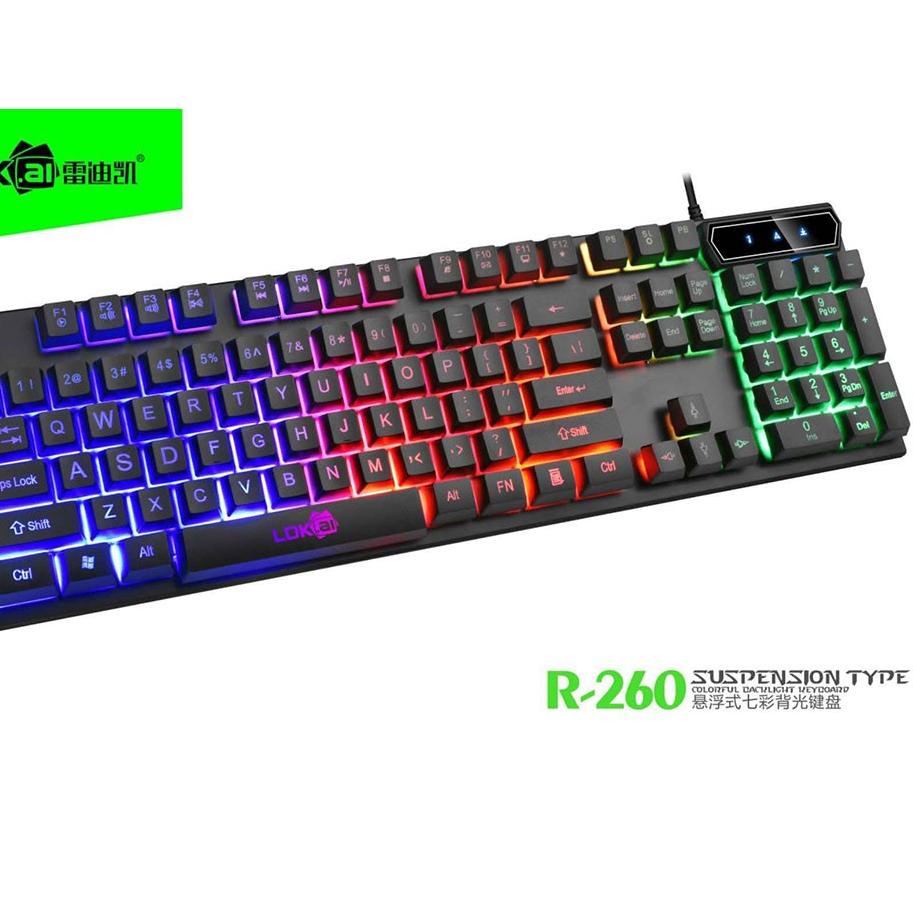 Lebih Irit Keyboard Gaming - Gaming Keyboard RGB LED - LDKAI R260