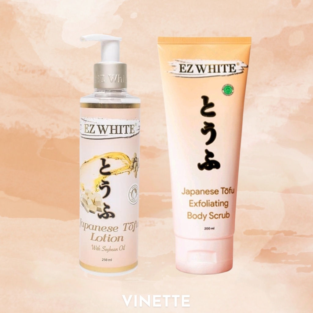 EZ WHITE TOFU LOTION HANDBODY + BODY SCRUB JAPANESE TOFU