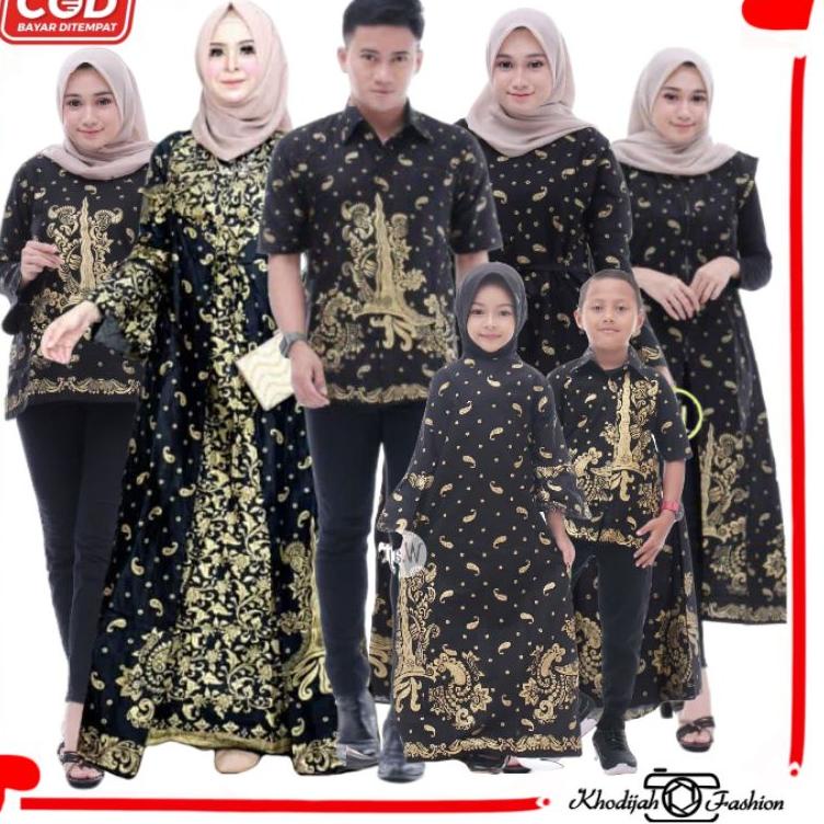 (S-1-3☎) Batik couple terbaru 2022 BAJU BATIK COUPLE KELUARGA MOTIF PRADA KERIS /BATIK SARIMBIT KELU