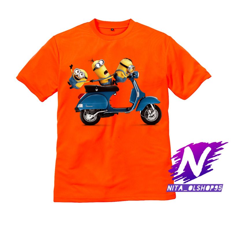 baju anak kaos anak minions vespa