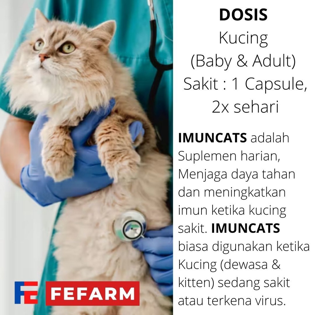 Imun Booster Anti Virus Kucing Trnsfer Factor Capsule FEFFAARM