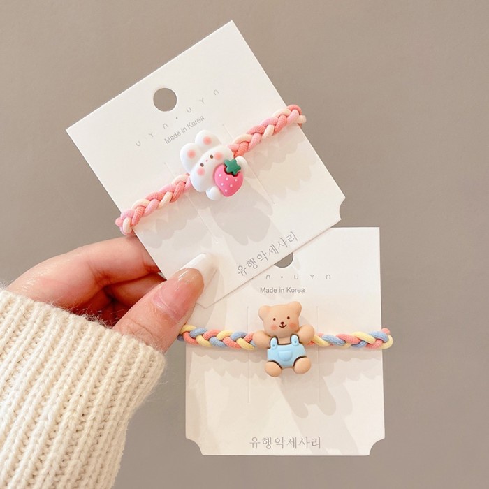 Gelang Karet Rambut Bear Anak Perempuan Motif Unicorn Kado Cewek Tali