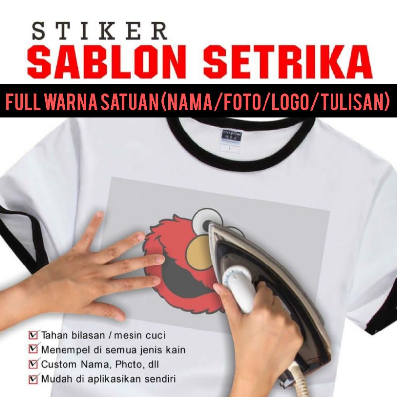 

Cetak DTF Satuan/Cetak Stiker Sablon Setrika Satuan/Cetak Sablon Label Nama Baju