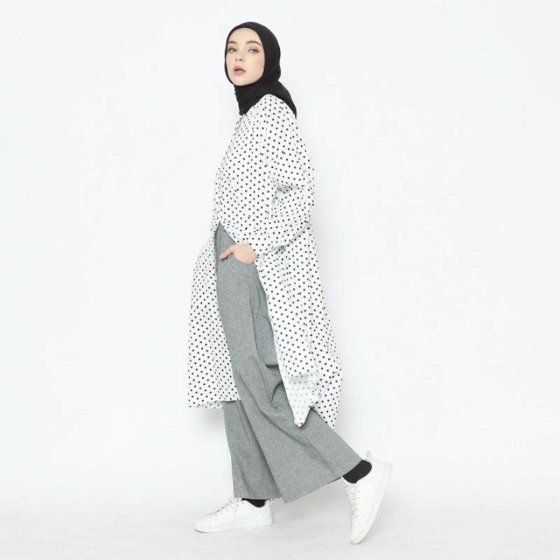 DARA TUNIC (Stripes | Patch | Plain) (Long Tunik Wanita)