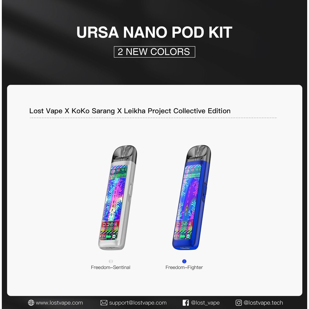 NEW &amp; AUTHEN POD KIT URSA NANO FREEDOM COLLECTIVE EDITION BY LOSTVAPE