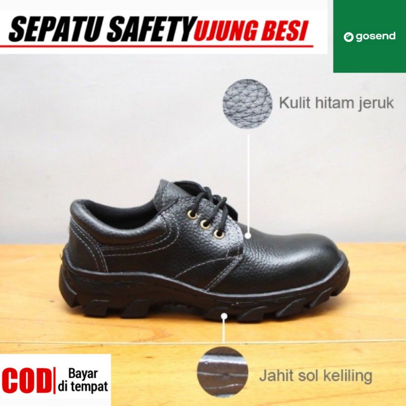 Sepatu Safety boots King Ujung Besi Sepatu Septi Anti Slip Sepatu Kerja Lapangan