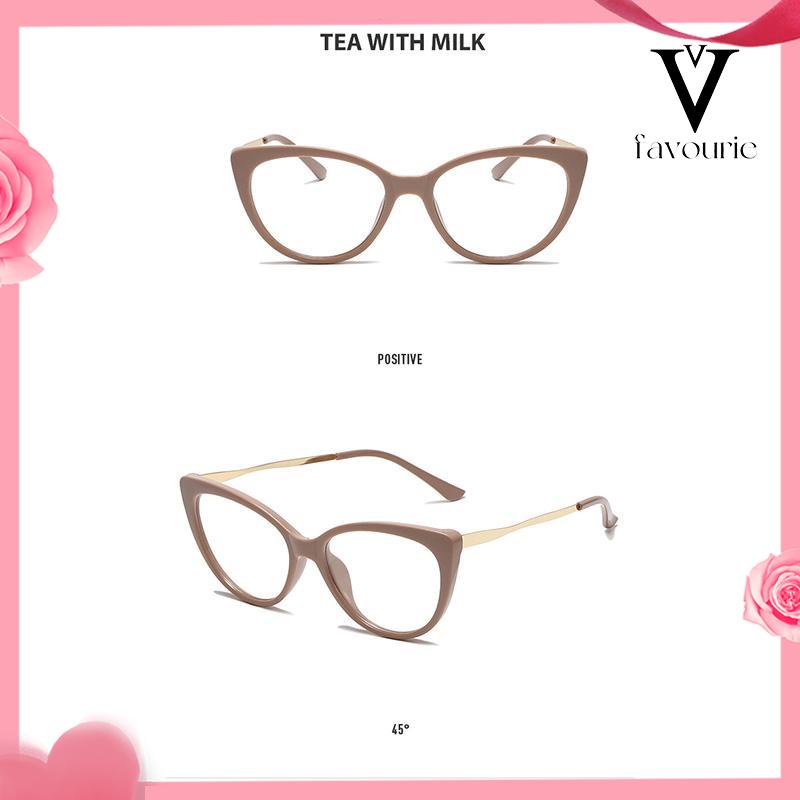 CODKacamata Optik Retro Anti Sinar Biru Kacamata Optik Logam Tren Kacamata Berubah Warna Bingkai Polos-FA