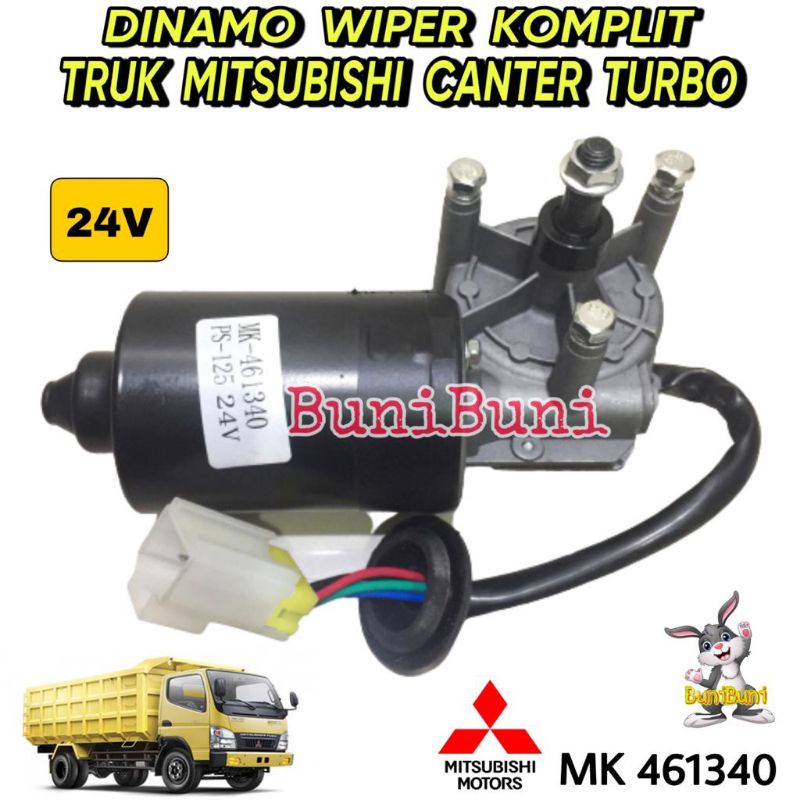 Dinamo / Motor Wiper Kaca Depan Untuk Truk CANTER TURBO PS110 - PS125 24V (Dinamo Wiper Assy)