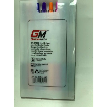

[KODE PRODUK AQZAI56] 8 pcs Pulpen 8 warna GM 818sg 0.7mm garansi tinta 2 thn