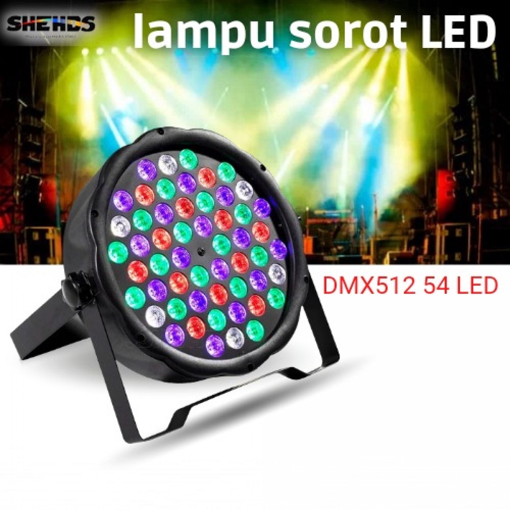 SHEHDS Lampu Sorot LED Stage Light Disco Party DMX512 54 LED