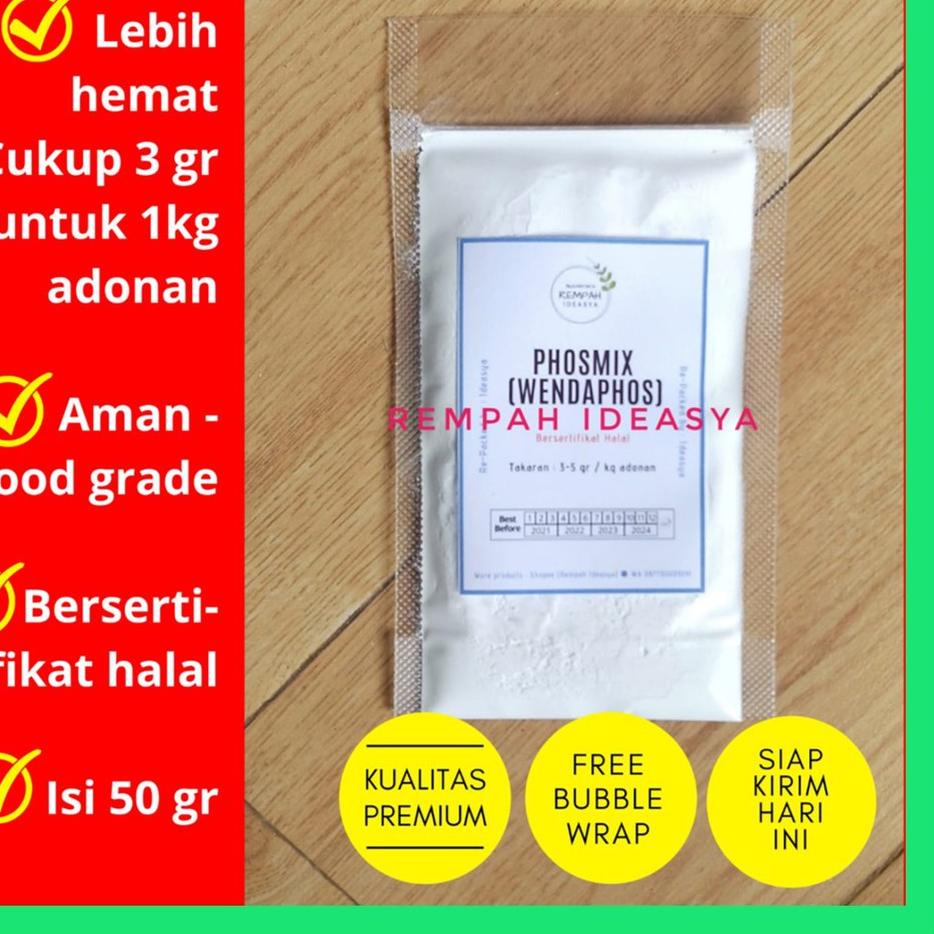 

ALL Varian Pengenyal Perenyah Bakso / Phosmix / Mixphos / WendaPhos / STTP/ Fibrisol / Pengenyal Bakso / Sosis / Nugget / Siomay HALAL Food Grade ヰ