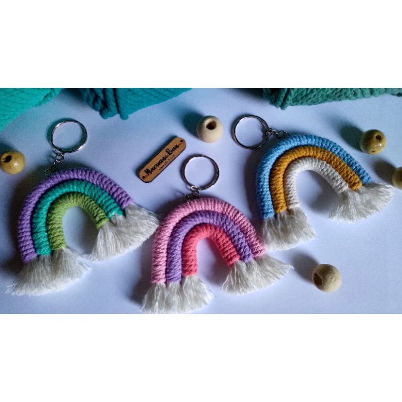Macrame Keychain/ Bag charm/ Macrame Pelangi mini