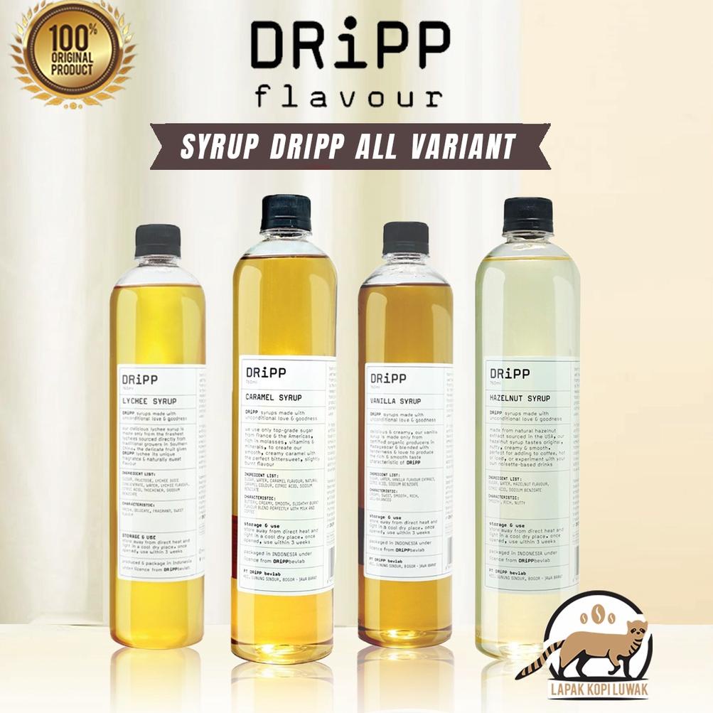 

[PRODUK KAMPS] Dripp Syrup All Variant - Sirup Dripp Pandan, Caramel, Hazelnut, Vanilla, Lychee, Palm Sugar DTS