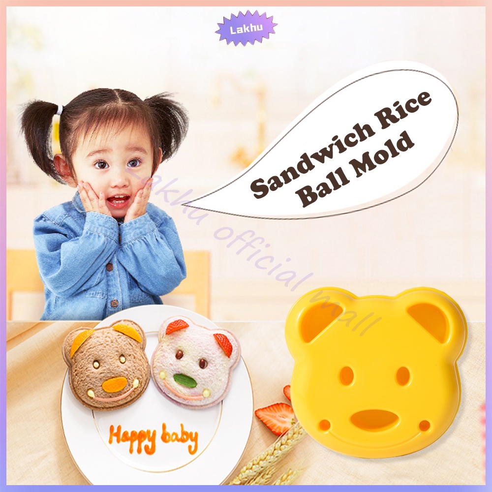 Lakhu Cetakan Roti Tawar Sandwich Mold Bear Beruang lucu