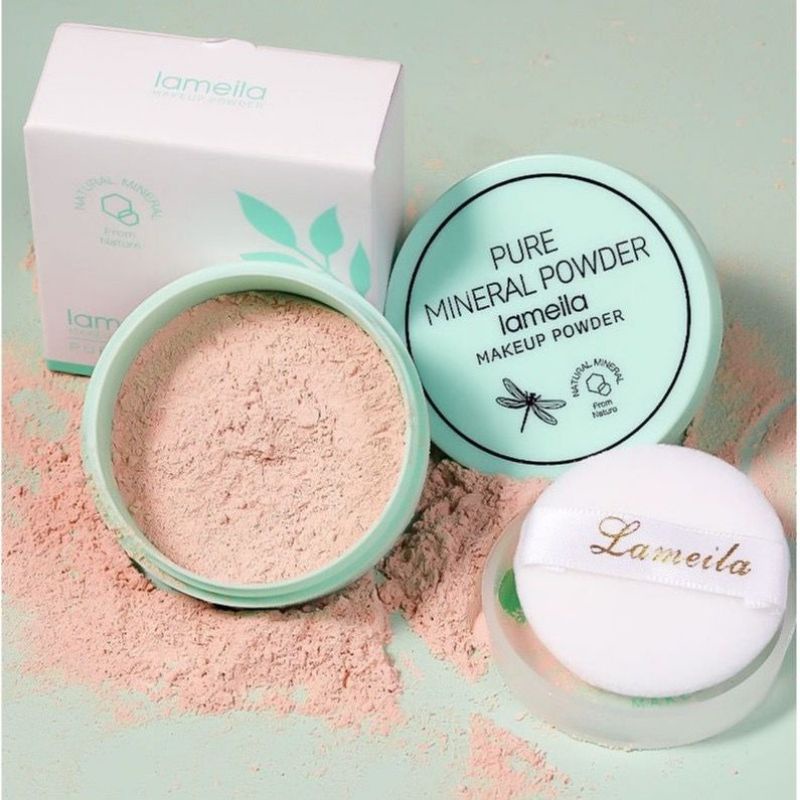 Lameila Pure Mineral Powder Make Up Bedak Tabur