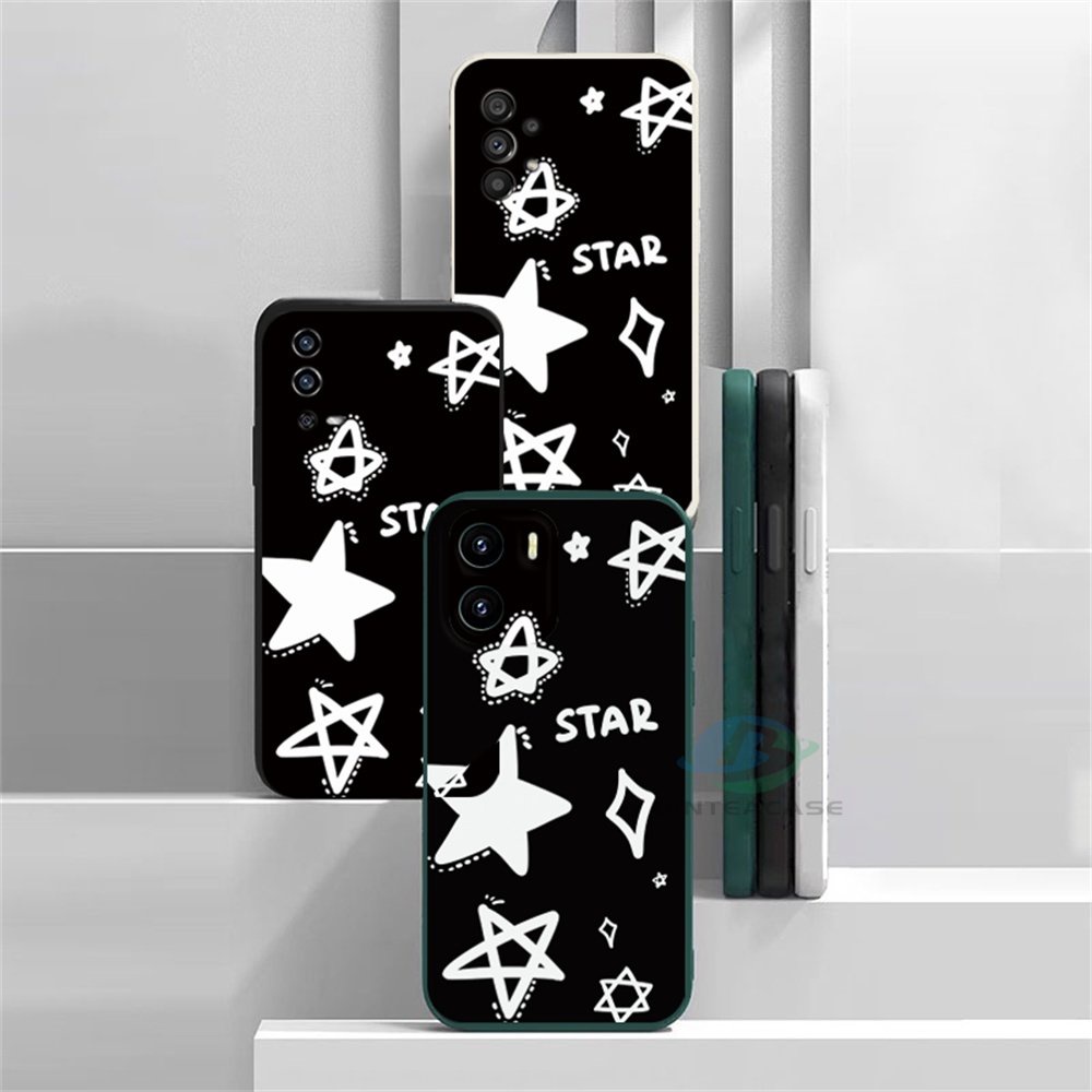 Casing Kompatibel Untuk IPhone 13 Pro Max IPhone11 IPhone12 6 6S 7 8 Plus Bintang Graffiti Casing Ponsel Silikon Lembut Binteacase